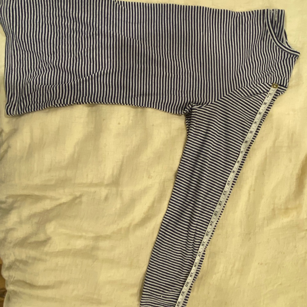 Kim Rogers Breton Stripe Top L | Navy White Nautical Shirt - Picture 5 of 5